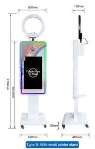 Du lịch trường hợp gói <span class=keywords><strong>DSLR</strong></span> Selfie Photo Booth Shell Wedding party cung cấp gương Photo Booth với LCD màn hình cảm ứng máy tính - Product Image 2