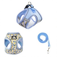 Harnais pour chien en maille super respirante le plus populaire, anti-traction, pour l'extérieur, en néoprène réfléchissant, petit harnais pour chiens avec laisse, collier et porte-sac à déjections