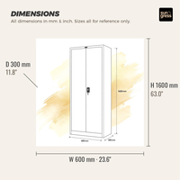 Armoire de classement en acier avec 4 étagères réglables, armoire de rangement métallique verrouillable, armoire d'archives haute pour bureau et école