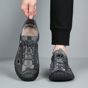 Baskets sportives en daim à lacets, respirantes, bout rond, semelle extérieure en caoutchouc, semelle intermédiaire en EVA, toutes saisons, couleur unie, chaussures pour hommes - Product Image 3