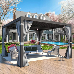 Pérgola Moderna de Aluminio con Techo de Lamas para Jardín y Exterior, 3x3, 3x4, 4x3, 4x4, 4x5, 4x6, 6x3, 6x4, 6x5, 6x6m - Product Image 6