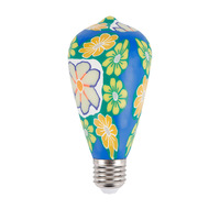 Ampoule LED décorative en verre peinte à la main ST64, lumière d'ambiance colorée pour bar, café, fête, décoration, usine OEM
