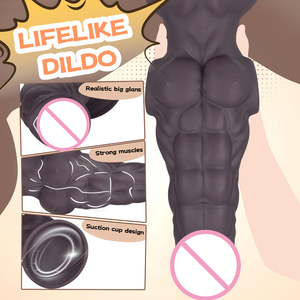 <strong>Black</strong> <strong>Huge</strong> <strong>Silicone</strong> <strong>Dildo</strong> Anal Beads Giant Massive Girthy <strong>Dildos</strong> for Anal Vaginal Play Adult Toys Games for Advanced Players - Product Image 2