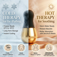 Bola de Masaje Facial Fría, Terapia de Frío para Ojos, Bola de Hielo para Rejuvenecimiento de la Piel, Eliminación de Arrugas, Uso Doméstico