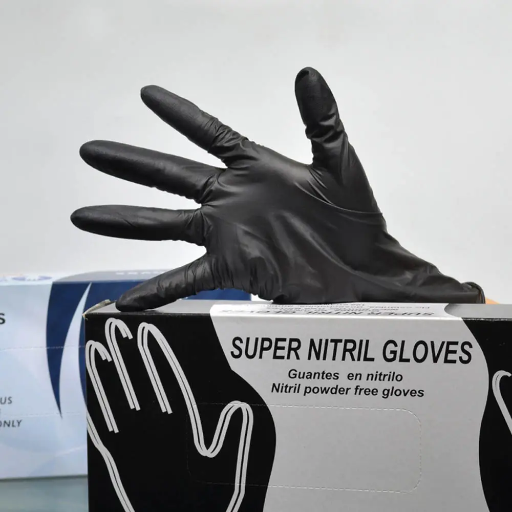 Glovee Work safety High Risk nitrile glovee 6mil full texture can compare orange diamond glovee