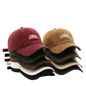 Casquette de baseball souple unisexe personnalisable avec broderie de lettres vintage, 6 panneaux, réglable, boucle métallique extérieure - Product Image 1