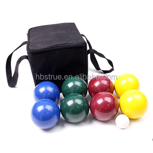 Set di <span class=keywords><strong>Bocce</strong></span> in Resina <span class=keywords><strong>Plastica</strong></span> da Esterno Strue 8 Palline 72-73mm per Esercizio Fisico Colorato - Product Image 4