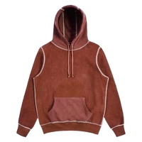 Sweat à capuche en molleton avec logo personnalisé et surpiqûres contrastées, logo brodé personnalisé, sweat à capuche pour homme grande taille