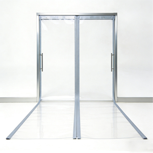 Magnetischer PVC-Türvorhang Transparenter Winddichter Weicher Streifenvorhang für Geschäft und Zuhause Anti-Insekten & Temperaturkontrolle - Product Image 1