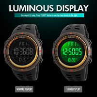 Montres SKMEI 1251 Chrome pour hommes, montres électroniques, Relojes Digitales, moins chères, tendance, résistantes à l'eau 50m