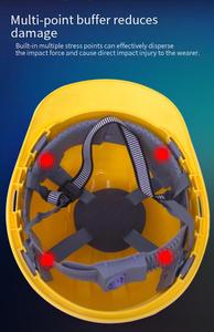 <span class=keywords><strong>Casco</strong></span> de Seguridad Ligero con Logotipo Personalizado para Ingenieros, Gorra de Trabajo de Construcción, Naranja, Amarillo, <span class=keywords><strong>Azul</strong></span>, Blanco, Rojo, Modelo V, <span class=keywords><strong>Casco</strong></span> de Seguridad ABS - Product Image 6