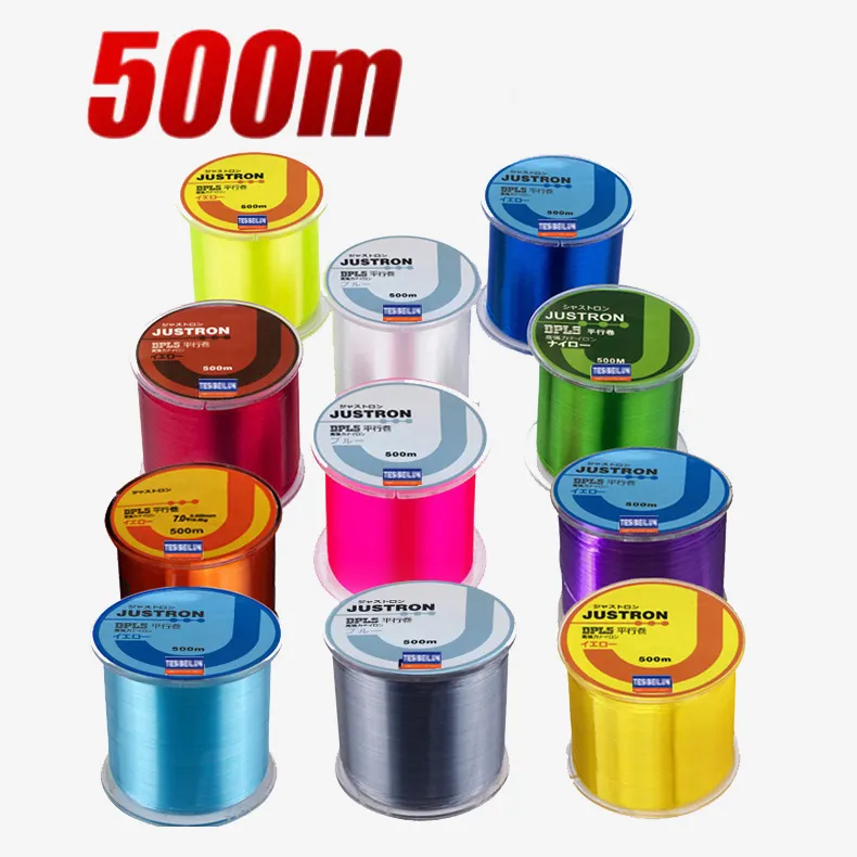 Top Quality Super Resilience 0.4/0.6/0.8/1-10 size 500M Strong Monofilament Justron Nylon Fishing Line