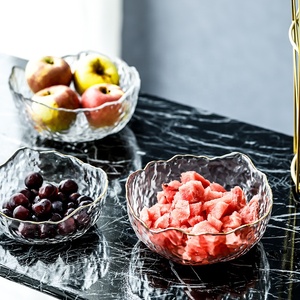 Küche unregelmäßige Gläser Salats ch üssel Set Salat glas Aufbewahrung schale 7 Zoll Kristallglas Obstschale - Product Image 5