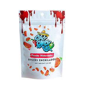 Bolsa de plástico para caramelos liofilizados, estampada personalizada, sellada, con cremallera resellable - Product Image 1