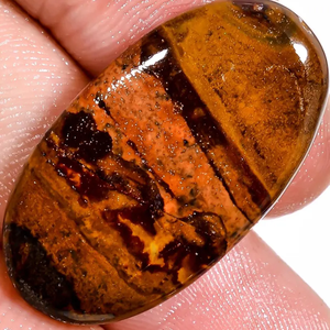 Paire de cabochons en jaspe australien, taille ovale unique, poli, cristal naturel de qualité supérieure, pierre précieuse en vrac pour bagues et pendentifs - Product Image 5