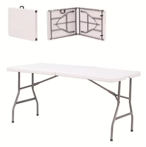 Tavolo Pieghevole in Plastica per Esterni, Arredamento Moderno da <span class=keywords><strong>Giardino</strong></span>, Tavolo Rettangolare Pieghevole in Plastica - Product Image 1