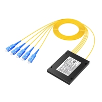 Divisor PLC Tipo Caja ABS 1x4 SC/UPC de Baja Pérdida de Inserción para Equipos de Red FTTH FTTX