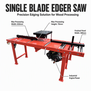 Scie circulaire verticale à lame unique pour la découpe du bois, largeur maximale 650 mm, scie de découpe portable pour la dalle de bois - Product Image 1