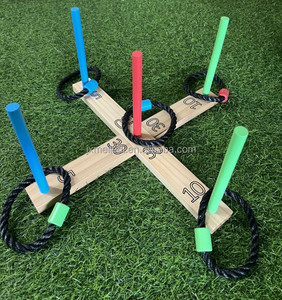Wooden Ring Toss <strong>Game</strong> <strong>Yard</strong> <strong>Games</strong> Set Throw <strong>Games</strong> for Outdoor and Indoor Innovative Rope Toy - Product Image 2