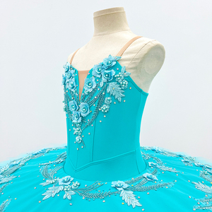 Girls Turquoise Professional Ballet Tutu Sleeping Beauty Blue Bird Ballerina Costume Classical Design for <b>Nutcracker</b> - Product Image 4