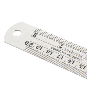 स्टेनलेस स्टील 50cm घर कार्यालय उपकरणों को मापने सीधे पैमाने शासक धातु शासक - Product Image 5