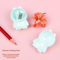 Y624 Vente en gros de taille-crayons mécaniques en plastique miniatures mignons avec forme de dessin animé kawaii pour la papeterie scolaire et les cadeaux pour enfants
