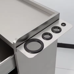 Stainless Steel Salon Barber Cabinet Drawers <b>Trolley</b> <b>4</b>-<b>Wheel</b> Modern Design Furniture Gym Workshop School Hotel Home Office - Product Image 4