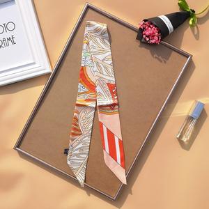 Sciarpa da <span class=keywords><strong>Donna</strong></span> di Alta Qualità Effetto Seta, Nastro di Seta Twill di Lusso, Sciarpa Designer con Motivo a Collo di Cavallo, Personalizzabile 90*5cm, <span class=keywords><strong>Foulard</strong></span> per Borse da <span class=keywords><strong>Donna</strong></span> - Product Image 4