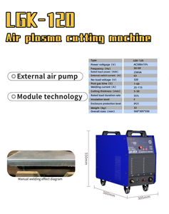 Nueva Máquina de Corte por Plasma Portátil Xicheng Lgk-120 IGBT, 80/100/120/160 de Potencia, para Cortar Acero y Aluminio, 1 Año de Garantía - Product Image 3