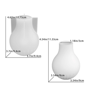 Nouveaux moules en plâtre pour vases, moules en béton, moules en résine, moules en ciment pour la décoration faite maison, 4 types <span class=keywords><strong>de</strong></span> moules en silicone pour pots <span class=keywords><strong>de</strong></span> fleurs et vases - Product Image 6