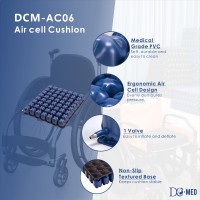 Coussin de fauteuil roulant à cellules d'air gonflable anti-pression, très vendu, pour patients à risque moyen et personnes âgées