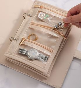 Space-Saving Waterproof Travel Jewelry Organizer with 5-Layer Adjustable <b>Storage</b> - Product Image 4