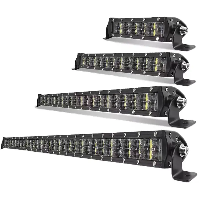 Barra de luz de led para trabalho, 8, 14, 52 polegadas, 72w, 120w, 300w, inundação, led bar, atv, suv, caminhão, offroad, 6d, mini barras de luz led