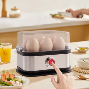 Stainless Steel Egg Cooker Single Layer 1-7 Eggs Multifunctional <b>Electric</b> Egg <b>Steamer</b> Kitchen Breakfast Machine - Product Image 2