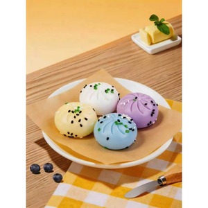 Jouets à pincer en forme de chignon en cristal simulé, mignons, en TPR souple, transparents, effet gelée, jouets anti-stress alimentaires pour tous les âges - Product Image 6