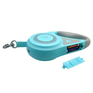 Einziehbare Haustier leine mit Touch Light, LED-Taschenlampe, 16 Fuß, 360 ° ohne Verwicklung, Einhand bremse und Schloss, rutsch fester weicher TPR-Griff - Product Image 4