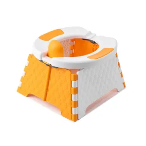 Pot de voyage de toilette pliable d'urgence pour bébé facile à nettoyer pour le camping en plein air