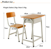 Ensemble de chaise et de bureau d'étudiant polyvalent, parfait comme bureau d'étude pour les étudiants ou table d'écriture
