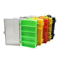 Boîte à pêche pliable pratique à double face avec 13 compartiments en ABS, boîte de rangement transparente pour leurres, accessoires de pêche