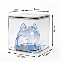 Maison de refroidissement pour hamster en plastique, abri pour hamster doré, nid de sommeil, habitat, article de décoration, cabane de refroidissement estivale avec dessus transparent