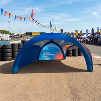 Tente de course gonflable OEM ODM 7x8m, dimensions personnalisées, imperméable, pour salon professionnel, destinée aux grossistes mondiaux