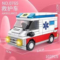 Superbe Ensemble de Blocs de Construction Urbains DIY MOC en Plastique ABS à l'Échelle 1:12 : Voitures de Sport, Autobus Scolaires, Camions de Pompiers et Véhicules Tout-Terrain - Éducatif