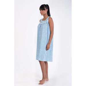 Chemise de nuit sans manches pour femme Talne, en tissu doux tissé avec des cristaux roses, vêtements de nuit classiques - Product Image 4