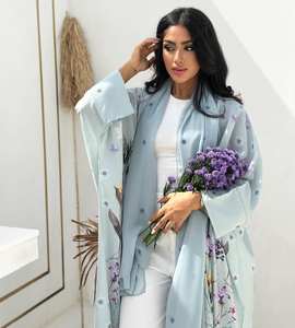 Loriya Fabricant et <span class=keywords><strong>grossiste</strong></span> d'abayas tendance, vêtements musulmans avec ourlet à imprimé large, robe islamique <span class=keywords><strong>de</strong></span> créateur - Product Image 3