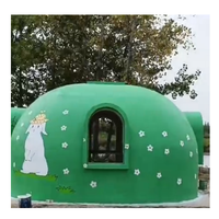 Dôme de glamping EPS, ignifuge haute densité de classe B1, kit de maison préfabriquée, design moderne, abri de voiture