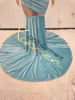 Robes de soirée maxi bleu ciel scintillantes Ocstrade pour femmes, robes de bal longues personnalisées avec strass, robes de soirée élégantes pour bal de promo 2024