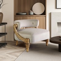 Fauteuil de Luxe Moderne et Design, Chaise Longue Confortable pour Salon, Chambre et Hall d'Hôtel/Appartement
