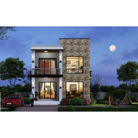 Tiny House Villas Maisons préfabriquées Maison préfabriquée avec 5 chambres à coucher
