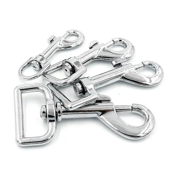 Metal Alloy Spring Clip Clasp Buckle Dog Chain Leash Collar Swivel Snap Hook For Strap Belt