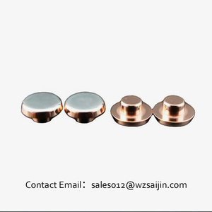 Contactos de Aleación Saijin AS0886 Aprobados por ISO 9001, Contacto Eléctrico de Botón Bimetálico de Plata <span class=keywords><strong>AgCdO</strong></span>/Cu, Remache, Cumple con RoHS, Industrial - Product Image 4